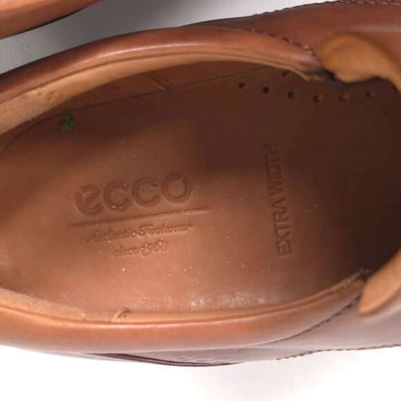 ECCO Mens Shoes Casual Comfort Leather Slip on 12 Loafers Brown EXTRAWIDTH